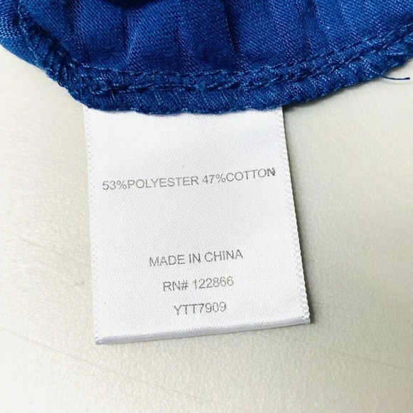 PINKY Girls Sleeveless Pullover Basic Neck Blue Striped Tank Top Size XL 14/16 - Picture 11 of 12